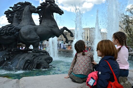 В Москве открылся сезон работы фонтанов