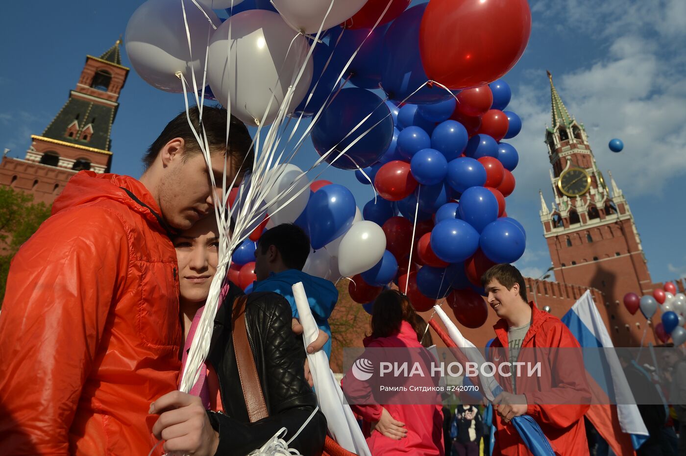 Первомайская демонстрация профсоюзов на Красной площади