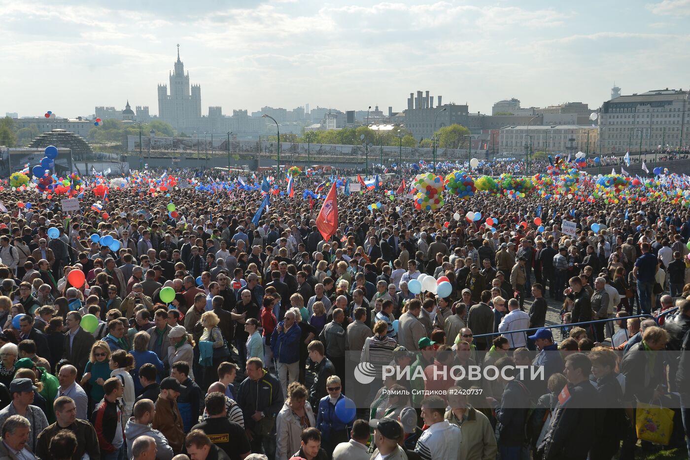 Первомайская демонстрация профсоюзов на Красной площади