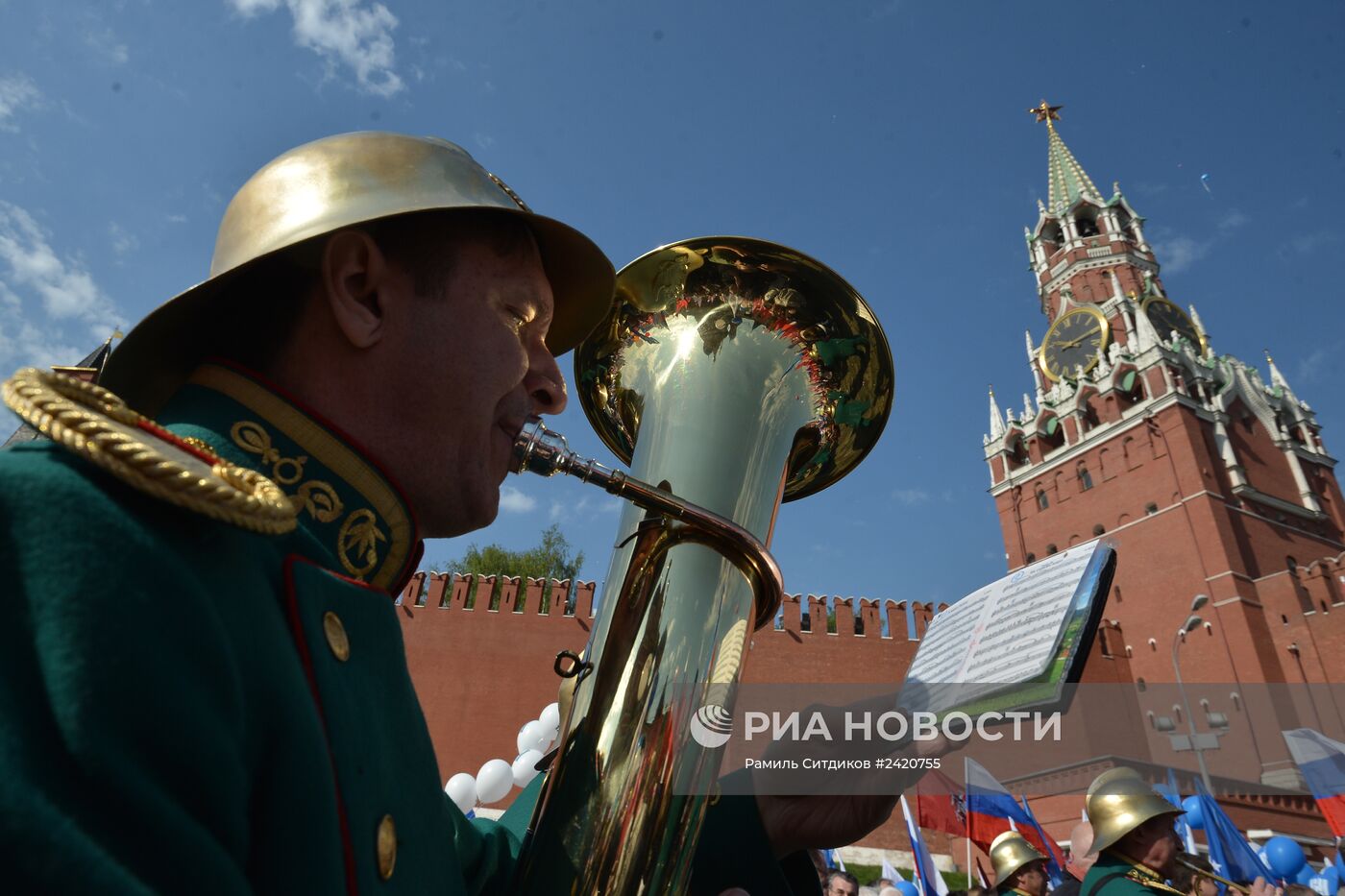 Первомайская демонстрация профсоюзов на Красной площади