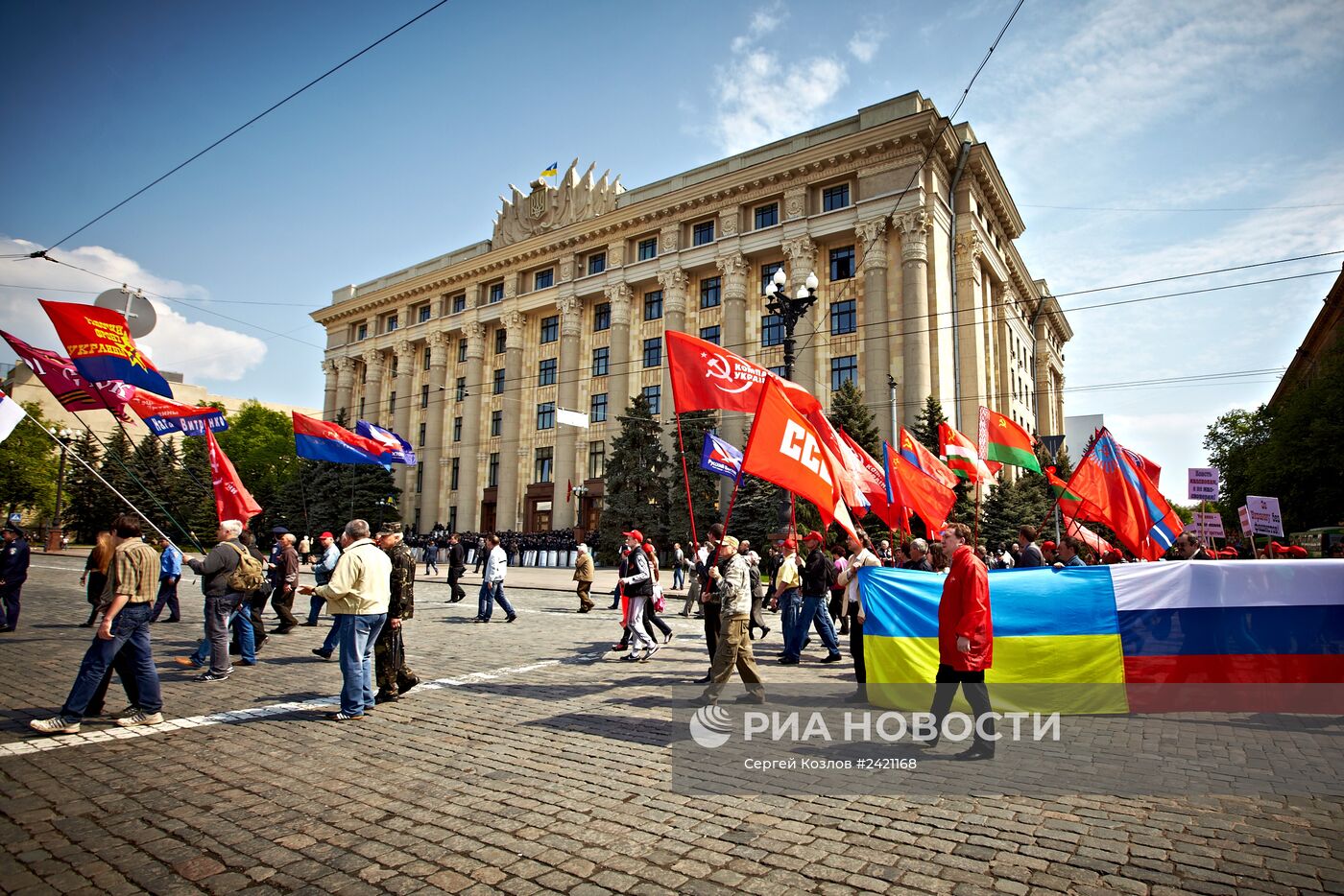 Шествия и митинги в честь Первомая на Украине