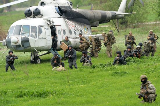 Украинские военные начали штурм города Славянска