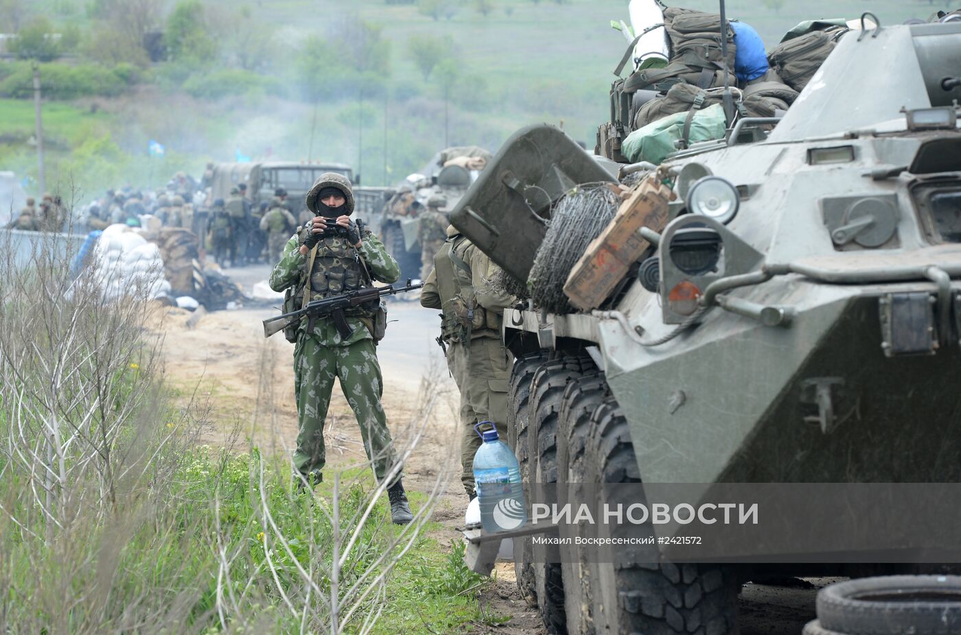 Украинские военные начали штурм города Славянска