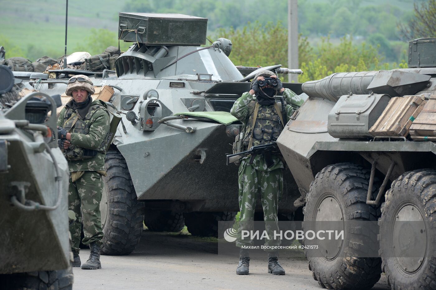 Украинские военные начали штурм города Славянска