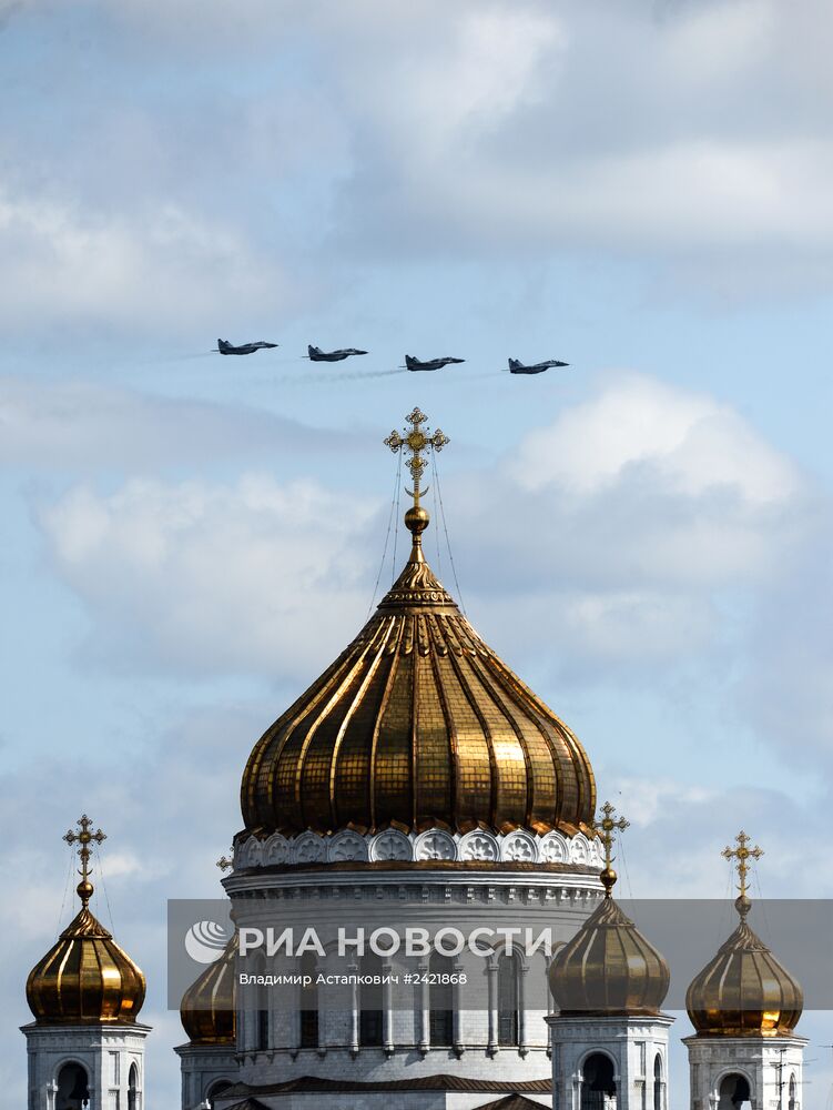 Репетиция воздушной части Парада Победы