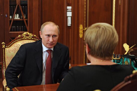 Рабочая встреча В.Путина с М.Ковтун