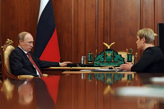 Рабочая встреча В.Путина с М.Ковтун