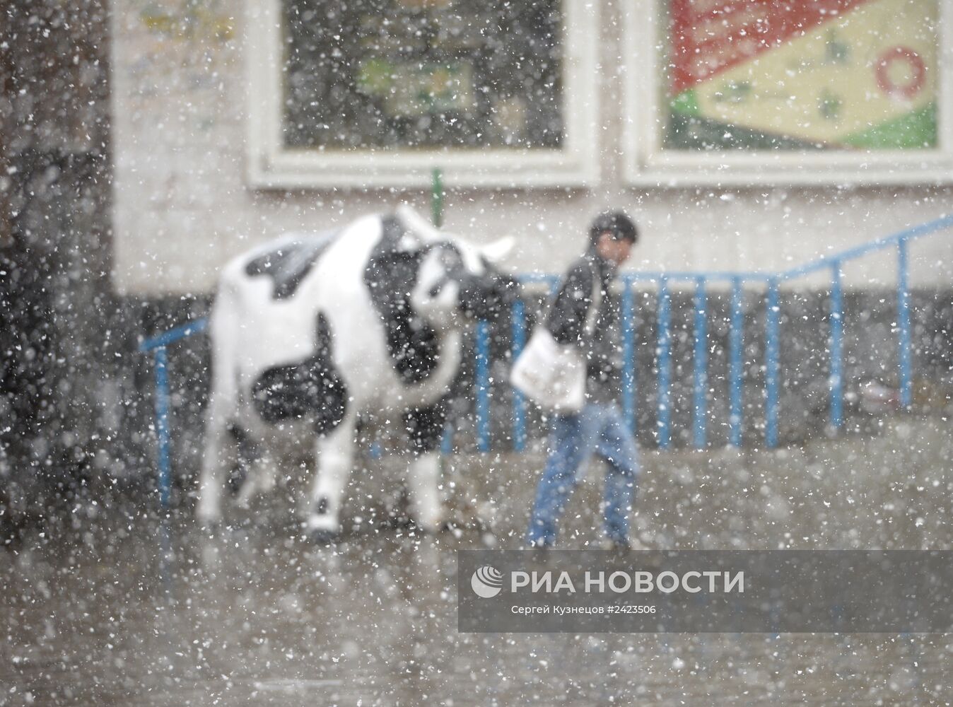 Мокрый снег в Москве