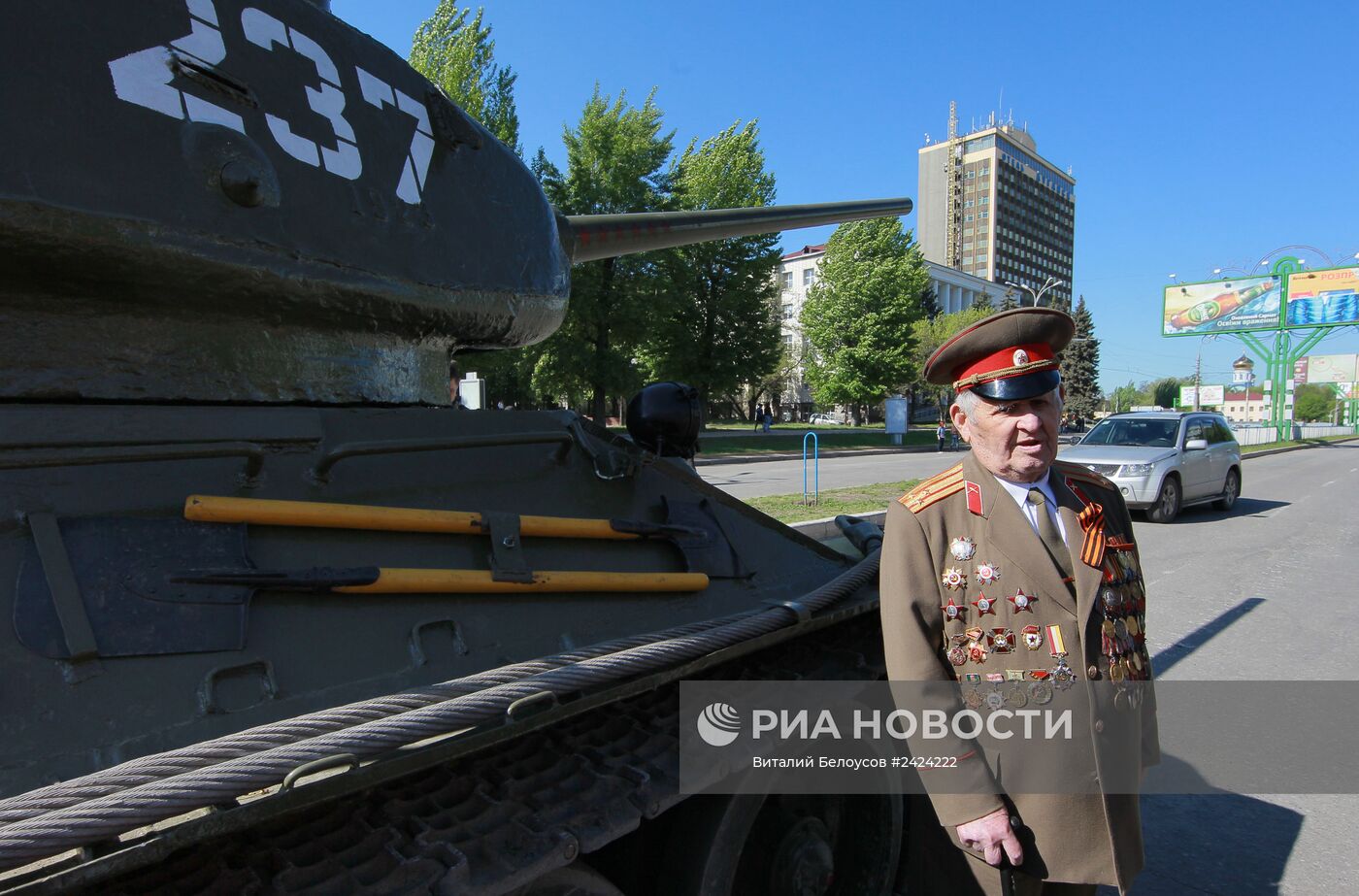 В Луганске отремонтировали танк Т-34