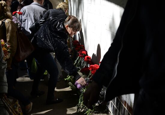 Прощание с Дмитрием Никитюком, погибшим в Доме профсоюзов в Одессе 2 мая
