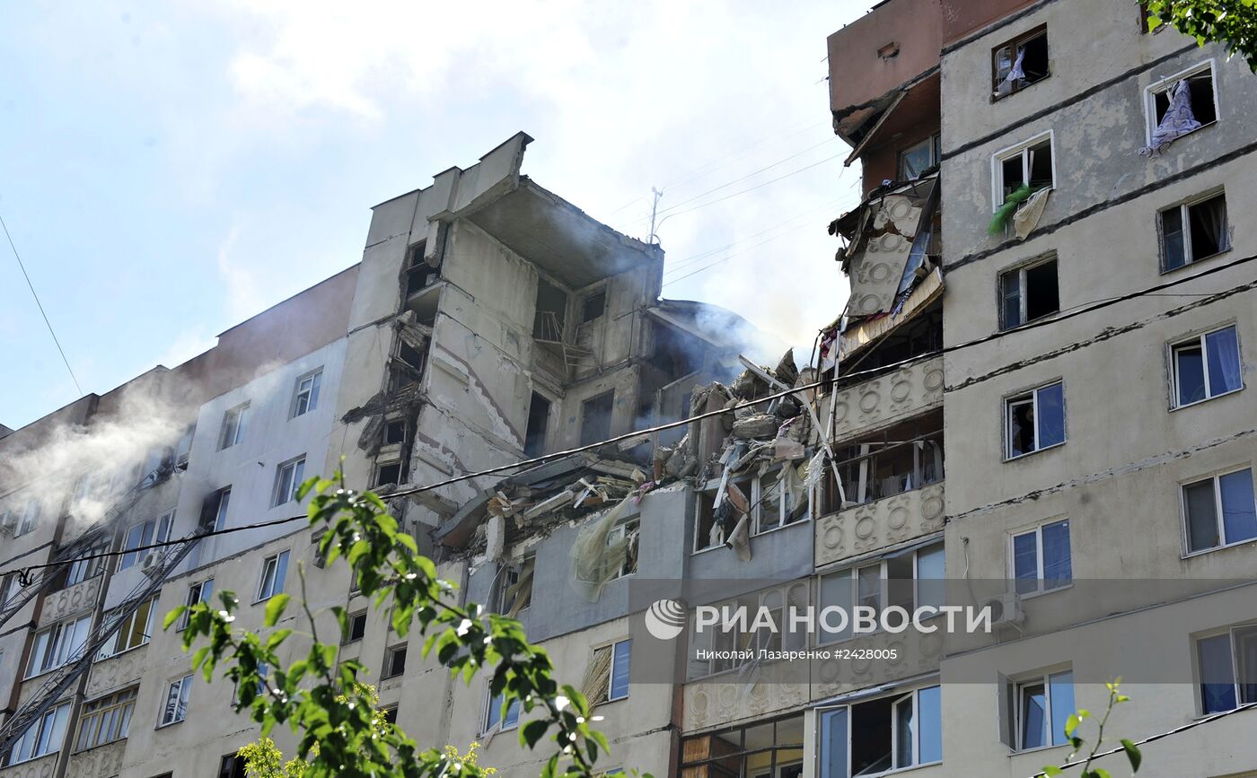 Взрыв в девятиэтажном доме в украинском Николаеве