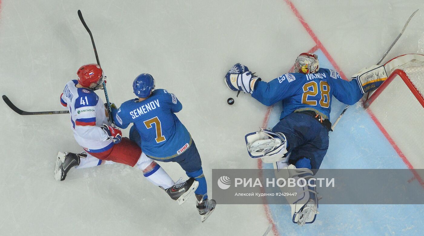 Хоккей. Чемпионат мира. Матч Россия - Казахстан
