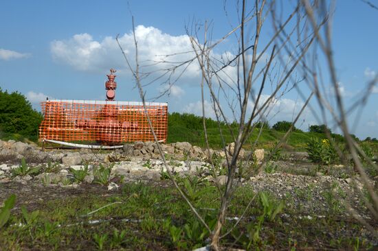 Скважина по добыче сланцевого газа в поселке Желанное Донецкой области