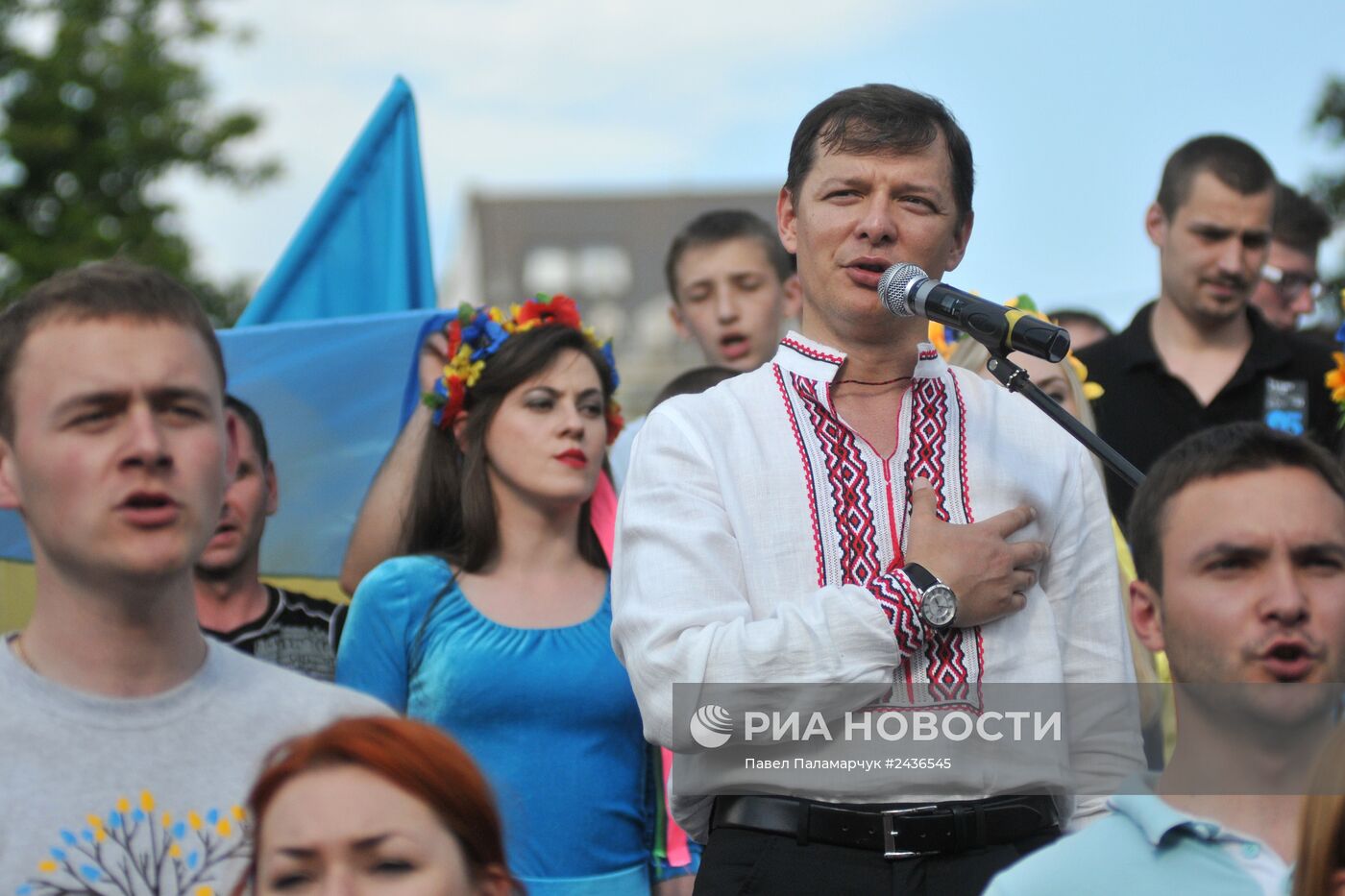 Кандидат в президенты Украины Олег Ляшко встретился с избирателями во Львове
