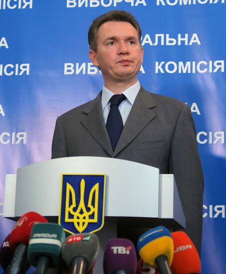 Промежуточная пресс-конференция председателя ЦИК Украины Михаила Охендовского