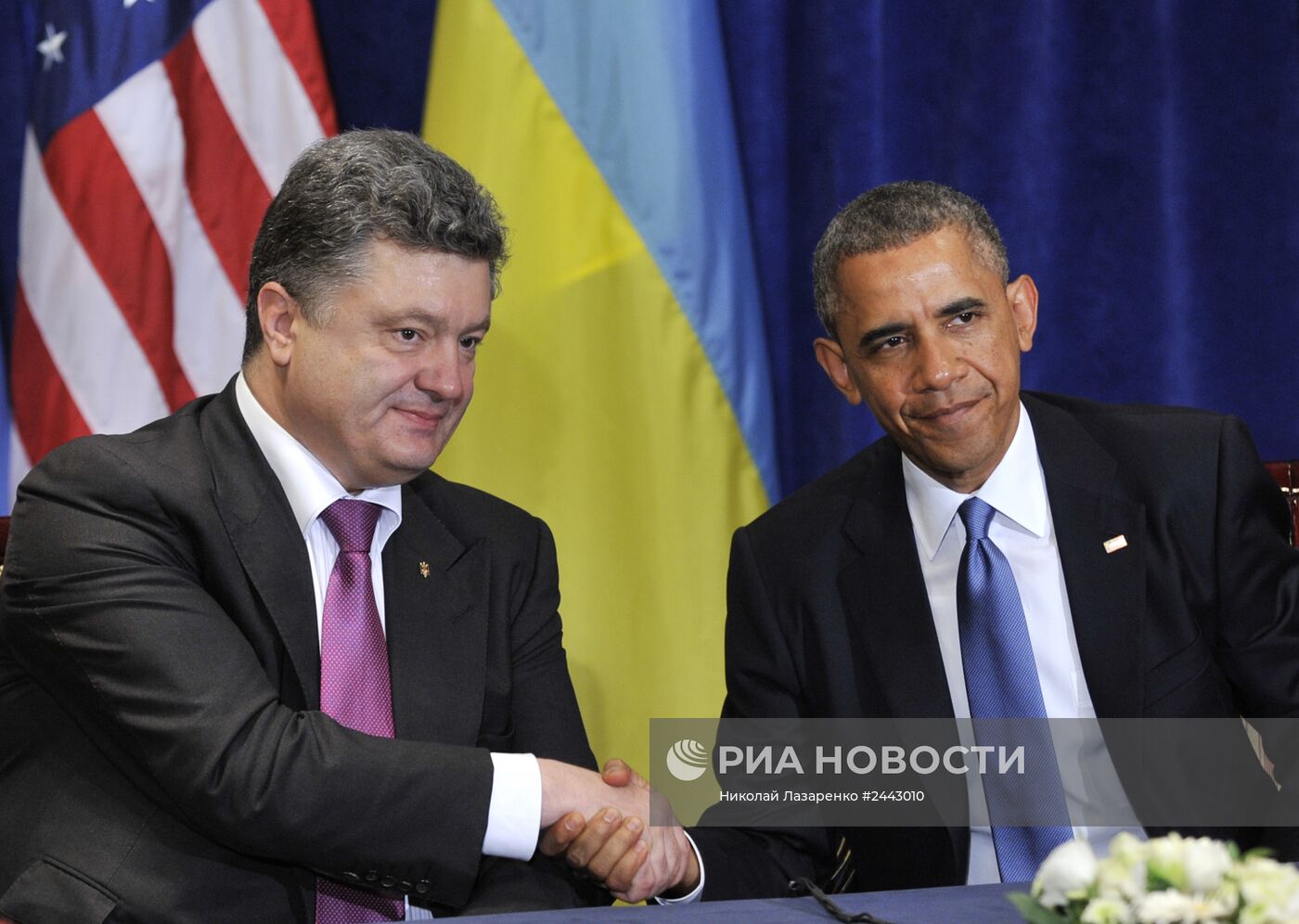 Б.Обама встретился с П.Порошенко