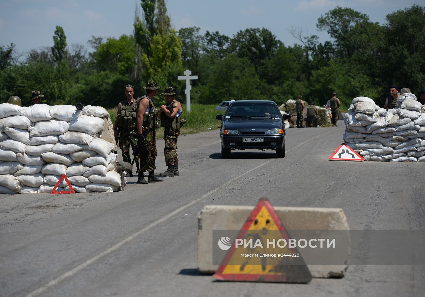 Фото блокпоста военных