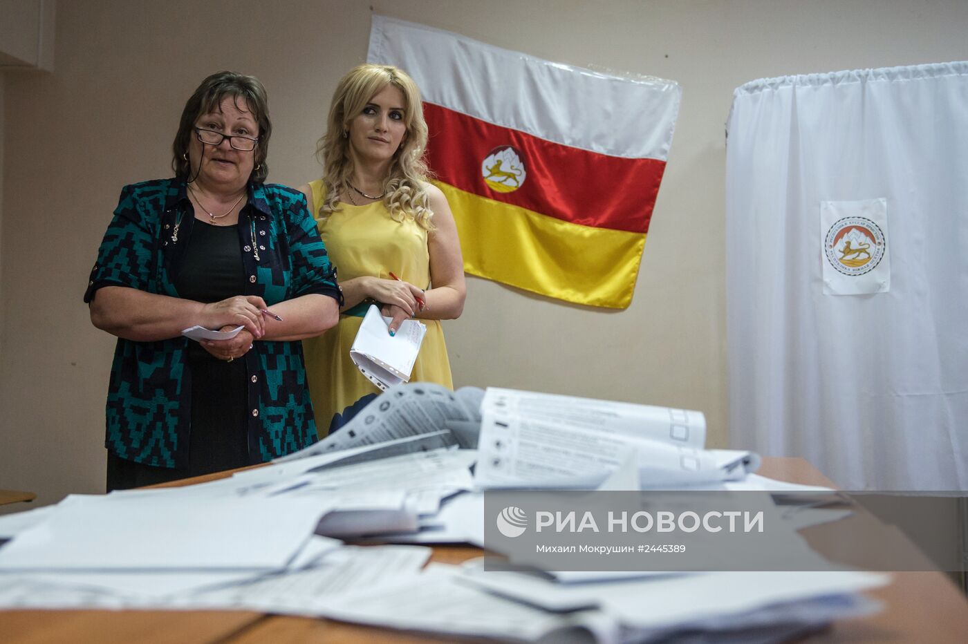 Подсчет голосов на парламентских выборах в Южной Осетии