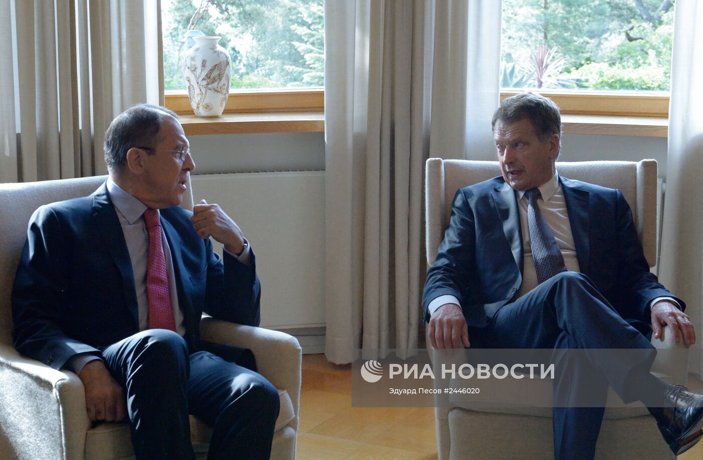 Встреча министра иностранных дел РФ С.Лаврова с президентом Финляндии С.Ниинисте