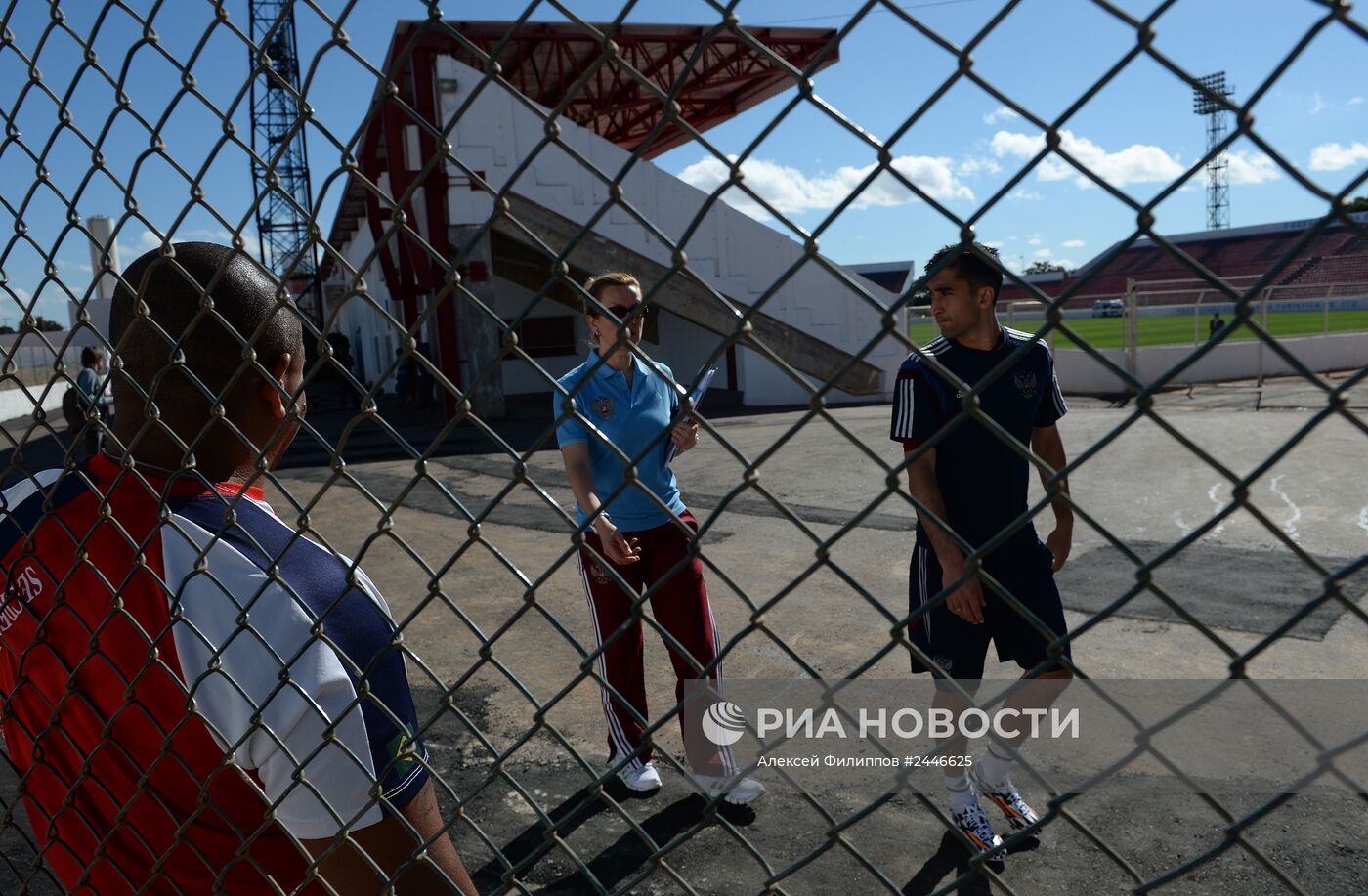 Футбол. Тренировка сборной России