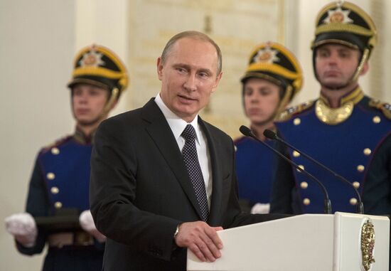 В.Путин вручил Государственные премии Российской Федерации 2013 года