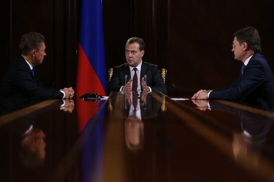 Д.Медведев встретился с А.Миллером и А.Новаком