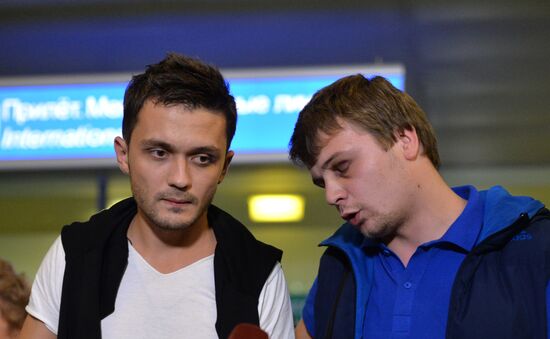 Встреча освобожденных на Украине журналистов российского телеканала "Звезда"