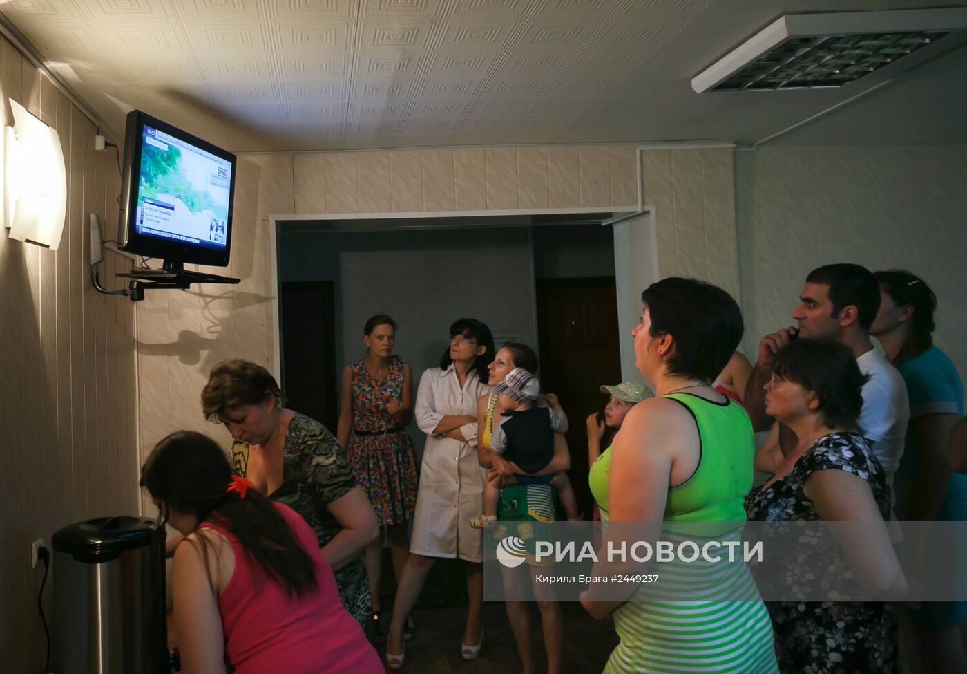 Беженцы из Украины на турбазе "Волжская" в Волгоградской области