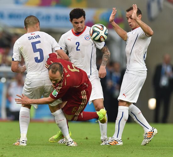 Футбол. Чемпионат мира - 2014. Матч Испания - Чили