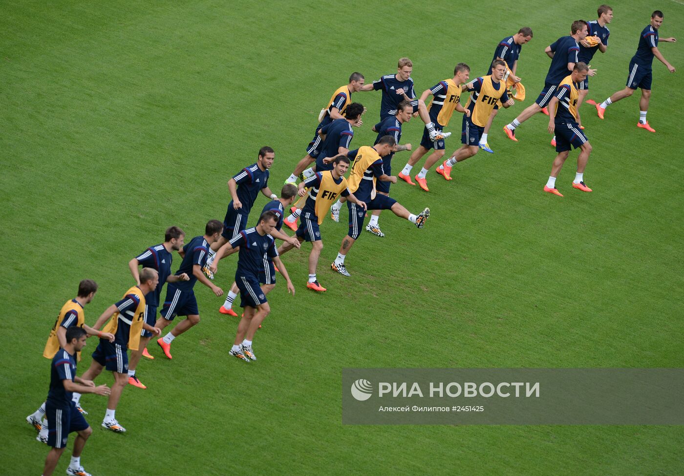 Футбол. Чемпионат мира. Тренировка сборной России