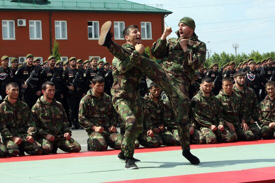 Празднование 10-летия полка специального назначения имени А.Кадырова в Грозном