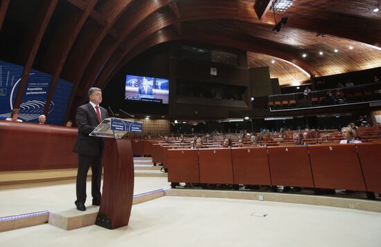 Рабочий визит президента Украины П.Порошенко в Страсбург
