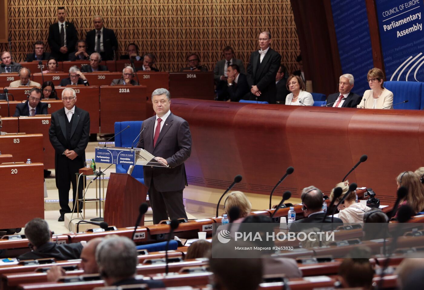 Рабочий визит президента Украины П.Порошенко в Страсбург