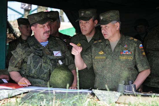 Учения войск Центрального военного округа на полигоне Чебаркуль