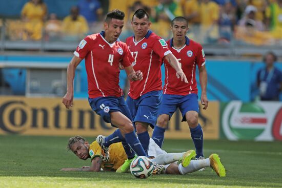 Футбол. Чемпионат мира - 2014. Матч Бразилия - Чили