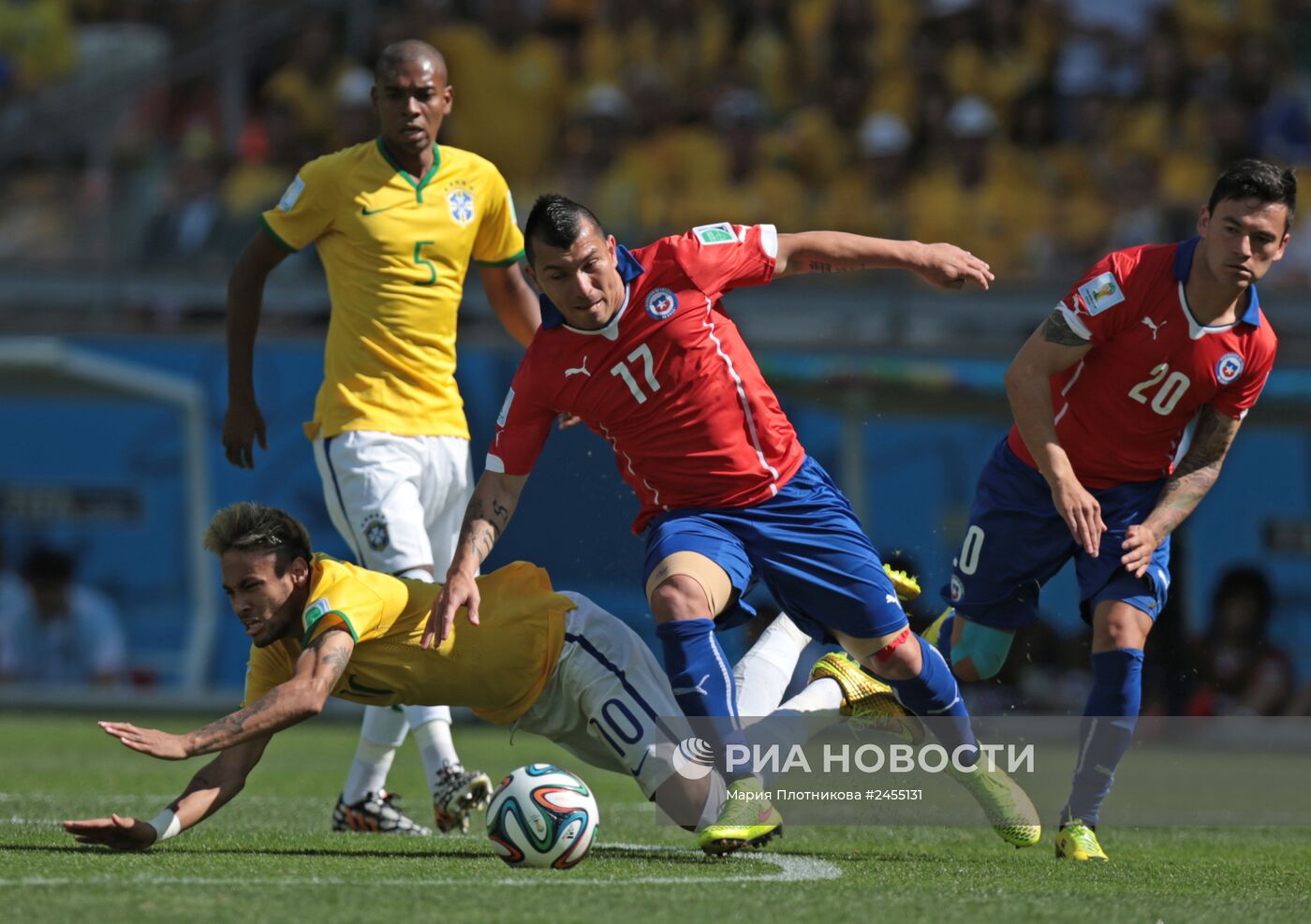 Футбол. Чемпионат мира - 2014. Матч Бразилия - Чили