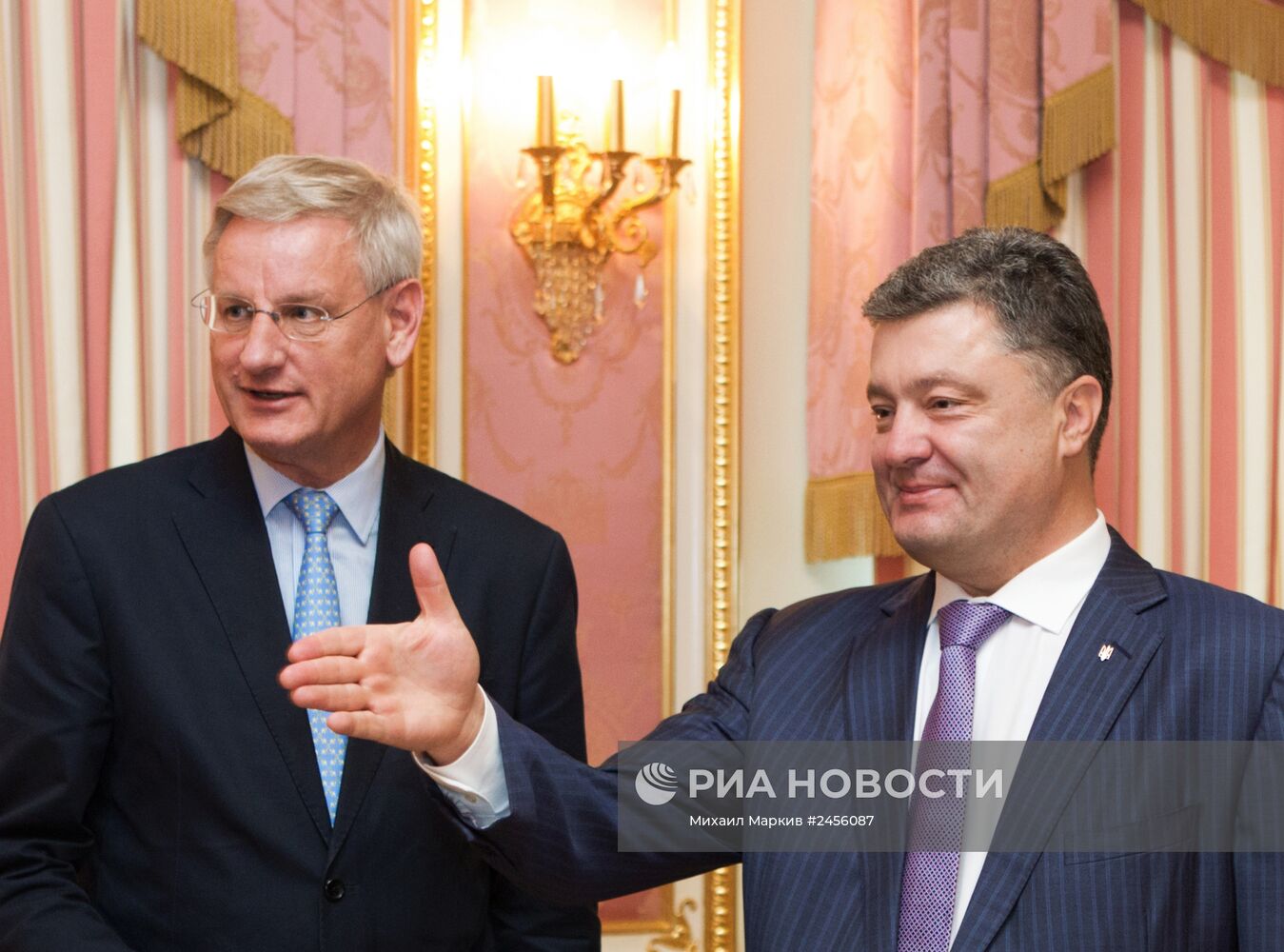 Президент Украины Петр Порошенко встретился с министром иностранных дел Швеции Карлом Бильдтом