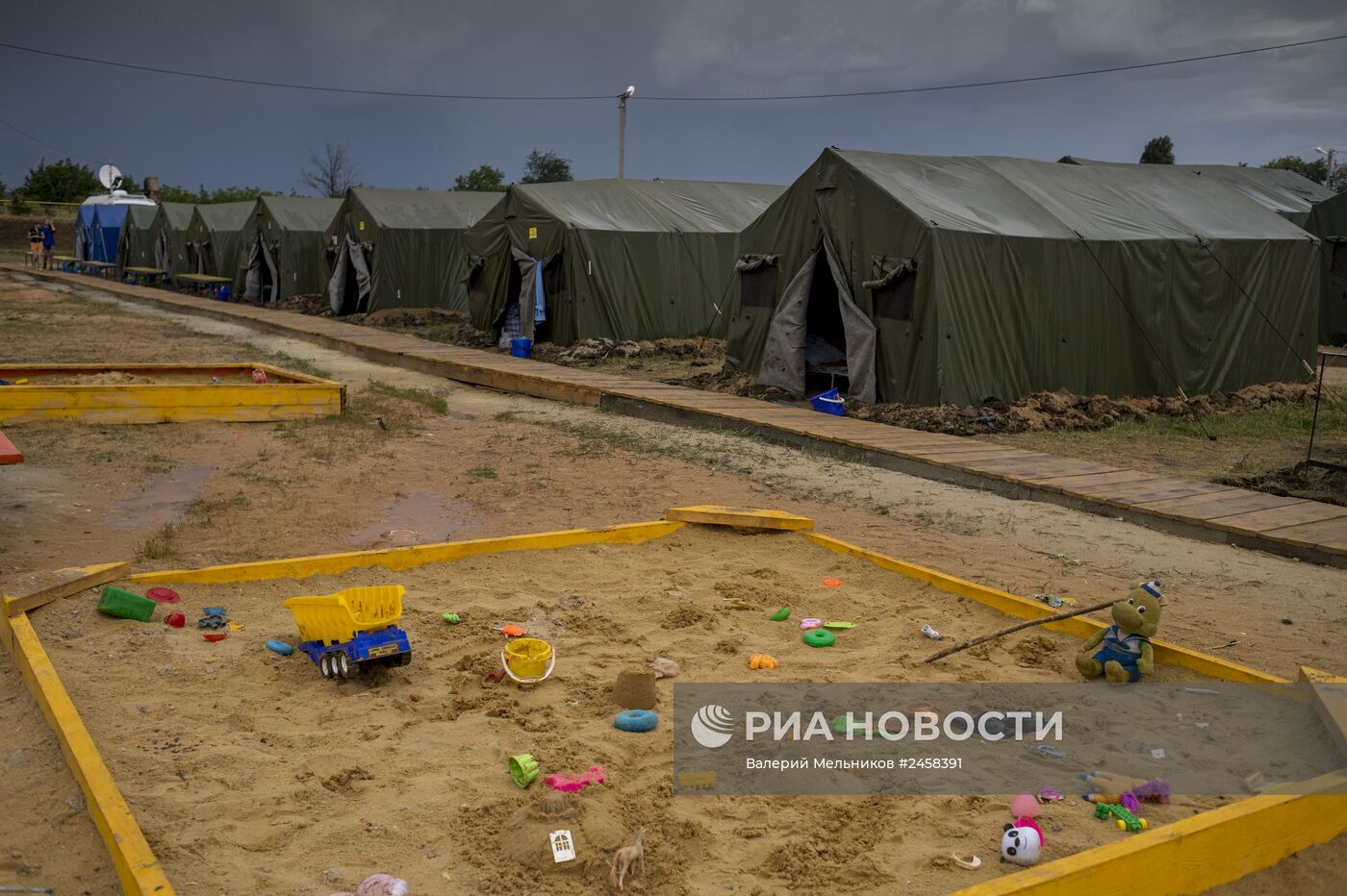 Лагерь беженцев из Украины в Ростовской области