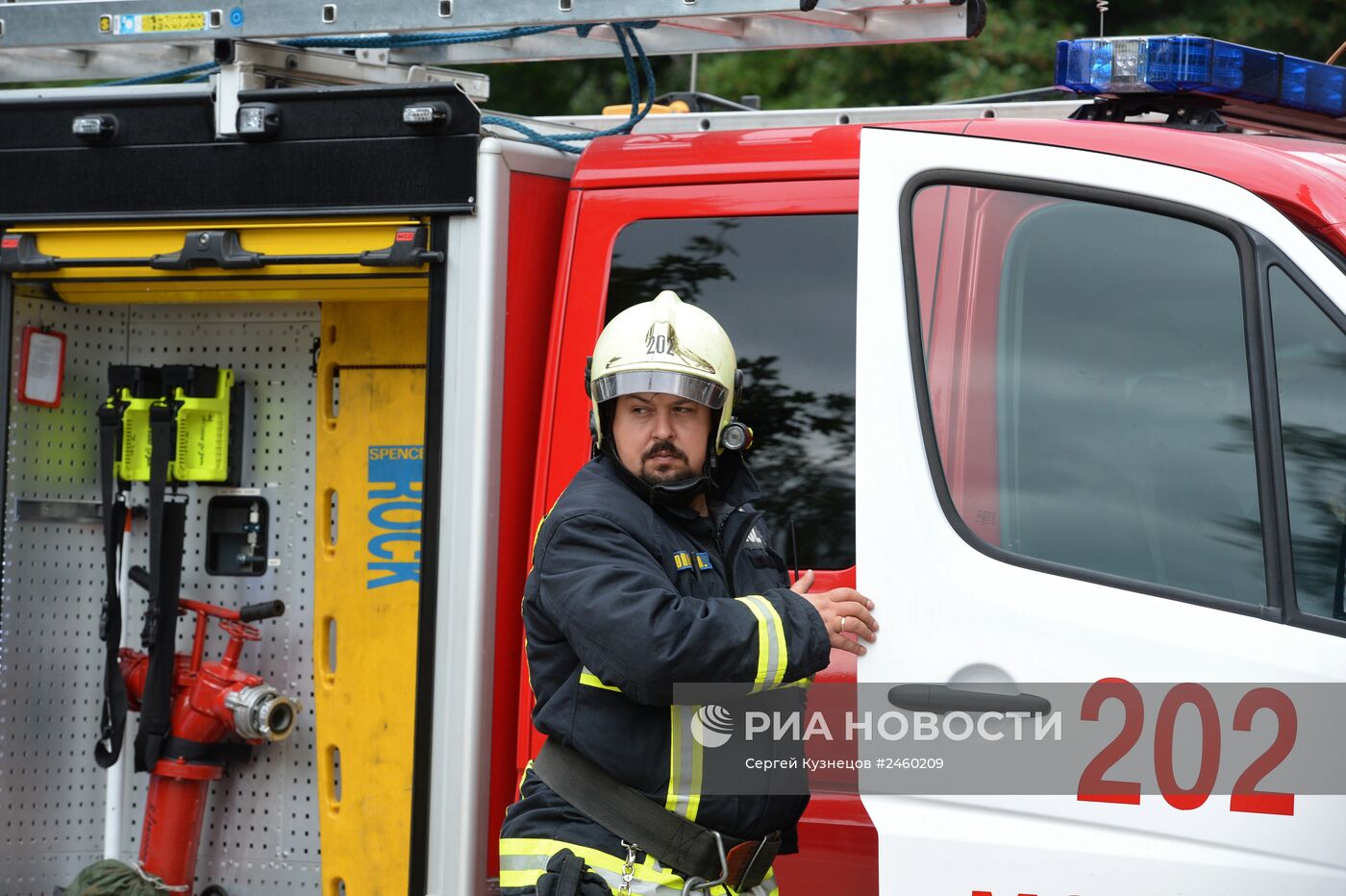 Пожарно-тактические учения в здании Останкинской телебашни