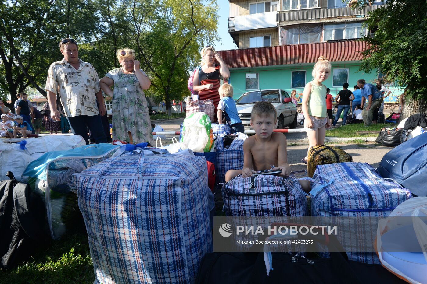 Очередная колонна с беженцами отправлена из Донецка в Россию