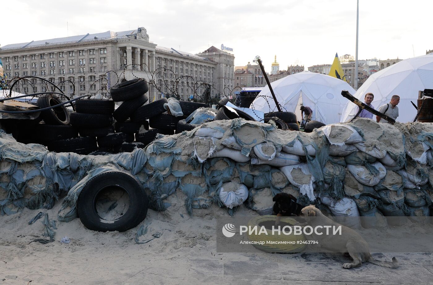 Палаточный лагерь на площади Независимости в Киеве