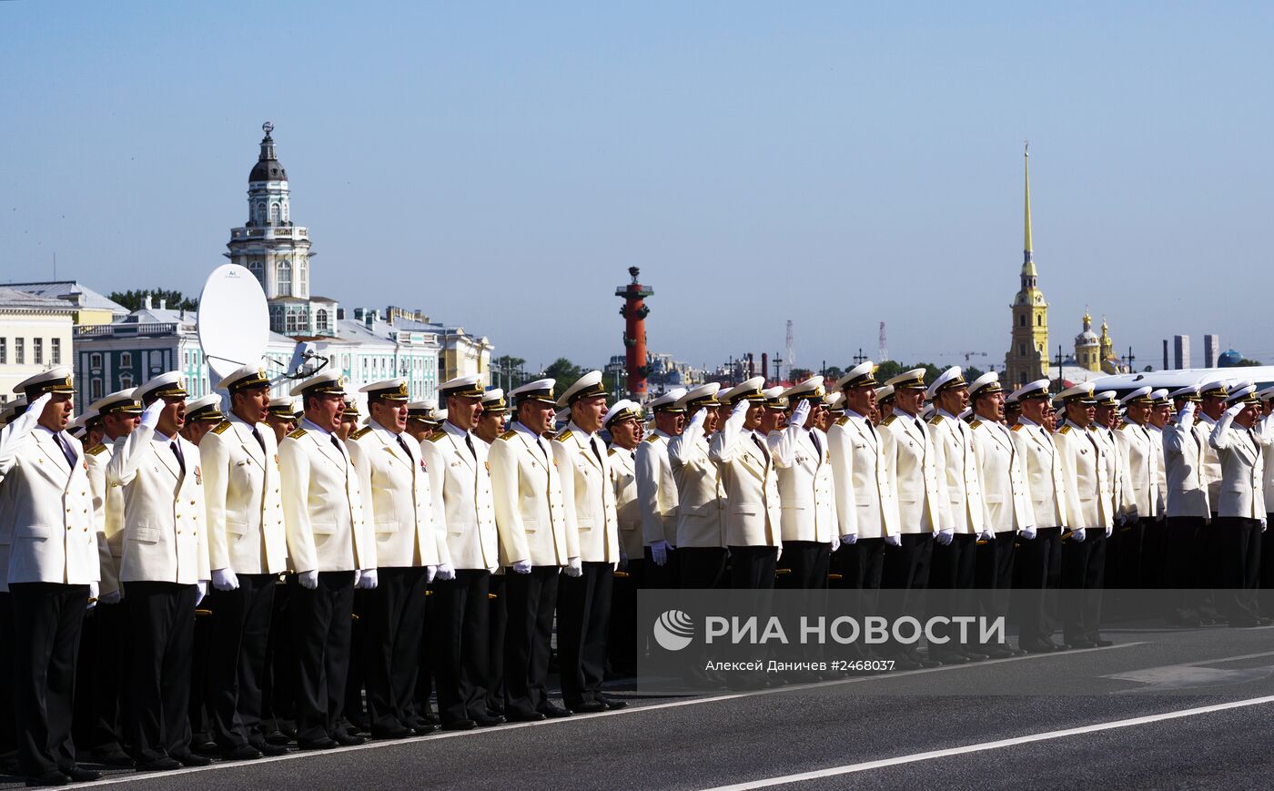 Генеральная репетиция парада кораблей в Санкт-Петербурге