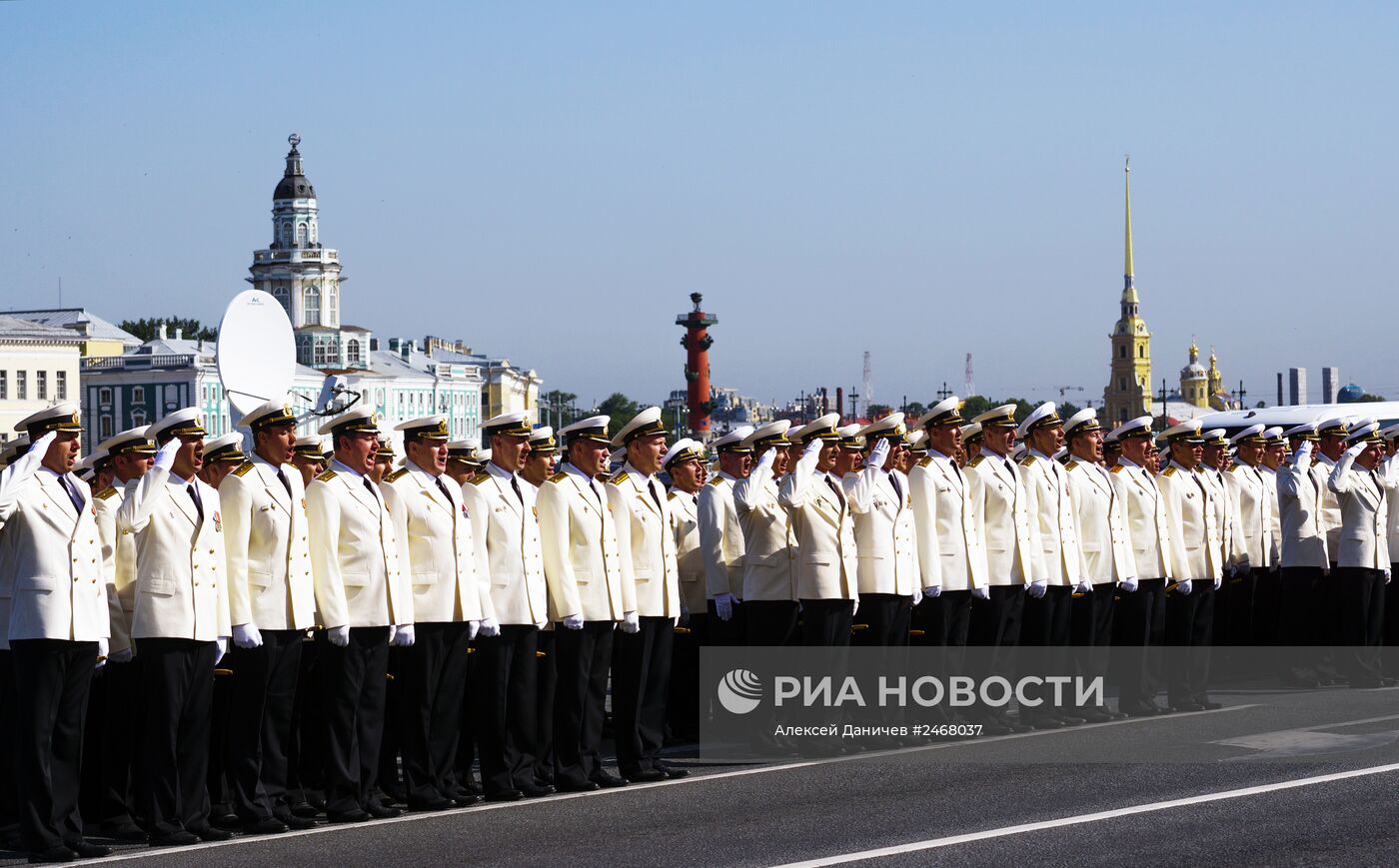 Генеральная репетиция парада кораблей в Санкт-Петербурге