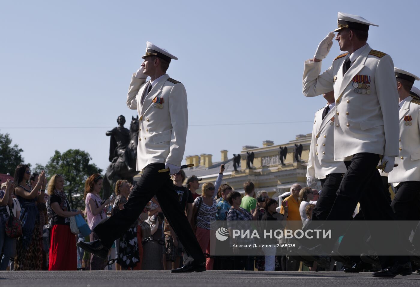 Генеральная репетиция парада кораблей в Санкт-Петербурге