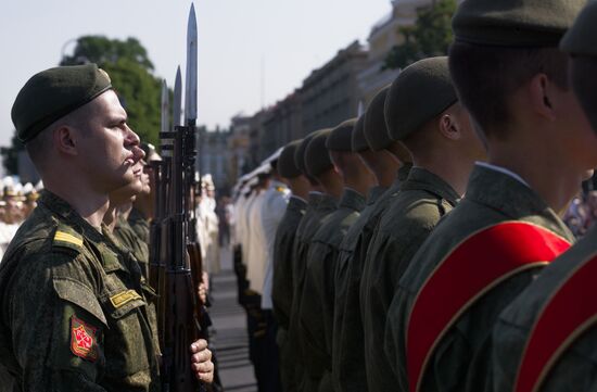 Генеральная репетиция парада кораблей в Санкт-Петербурге