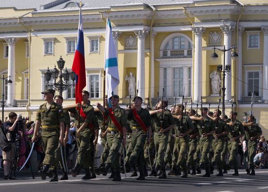 Генеральная репетиция парада кораблей в Санкт-Петербурге