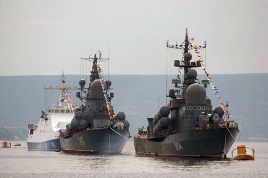 Репетиция парада ко Дню ВМФ в Севастополе