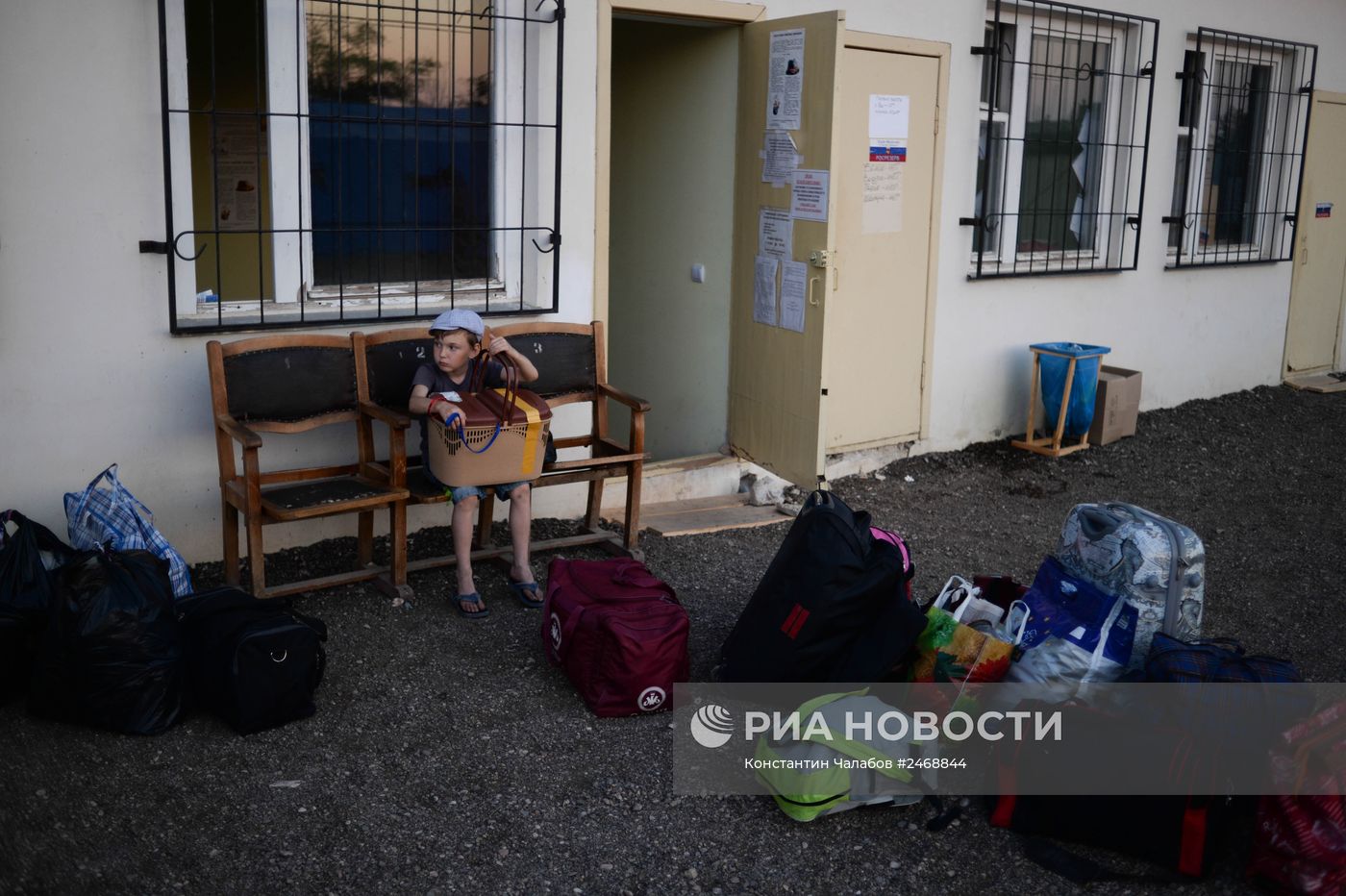 Лагерь беженцев с Украины в Севастополе