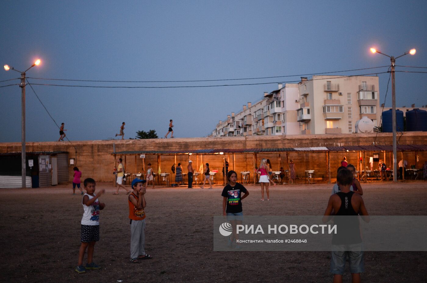 Лагерь беженцев с Украины в Севастополе