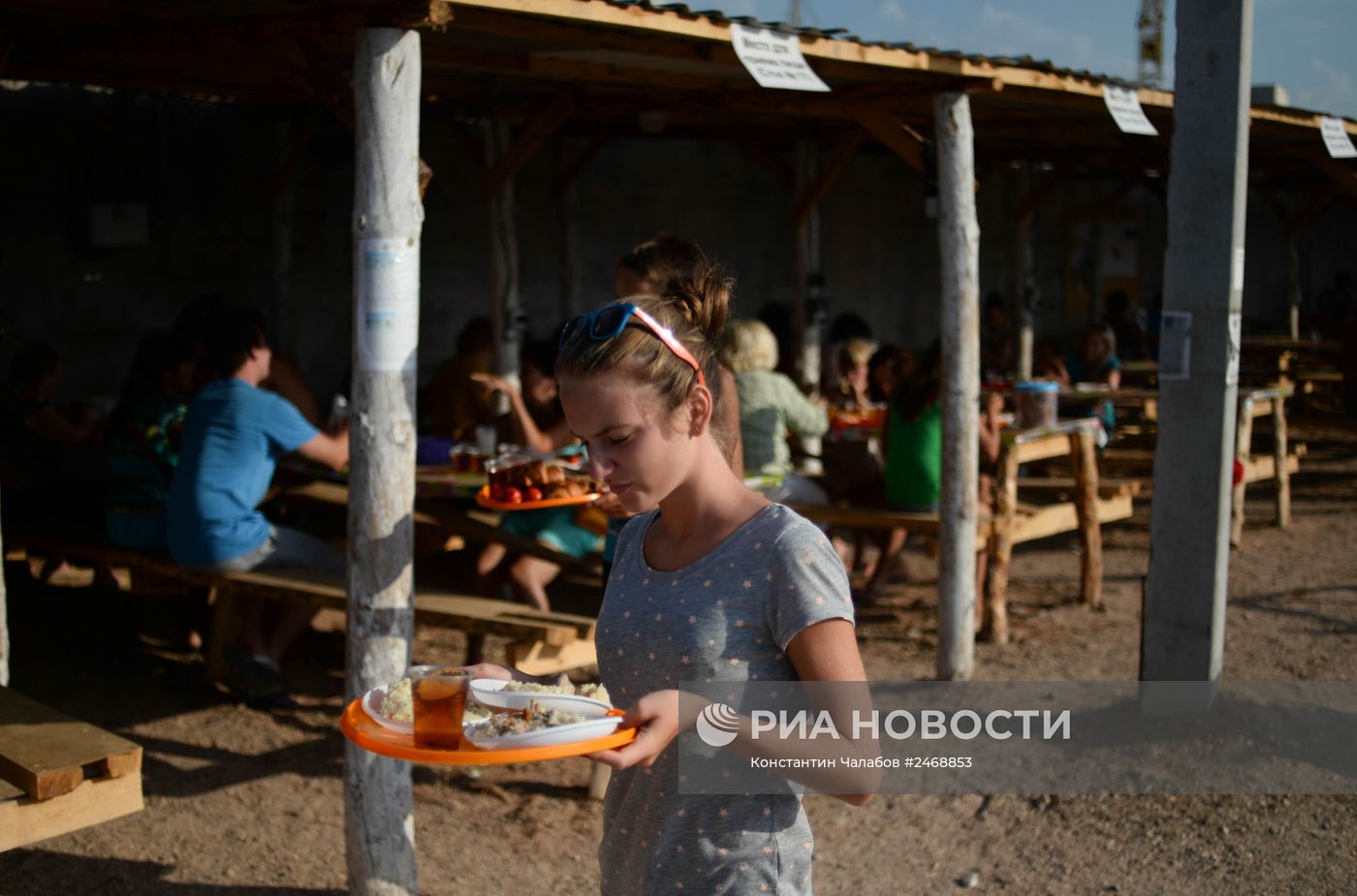 Лагерь беженцев с Украины в Севастополе